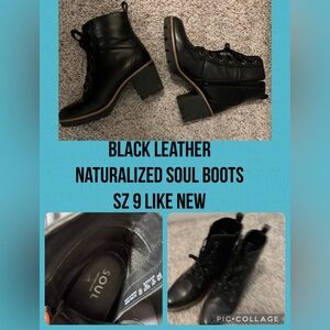 Black Naturalizer Soul Boots size 9 - like new